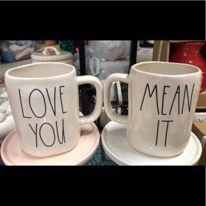Rae Dunn Love You Mean it Double sided mug